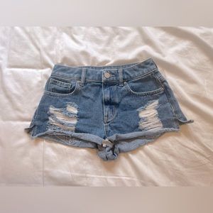 Pacsun High Rise Festival Dark Blue Shorts